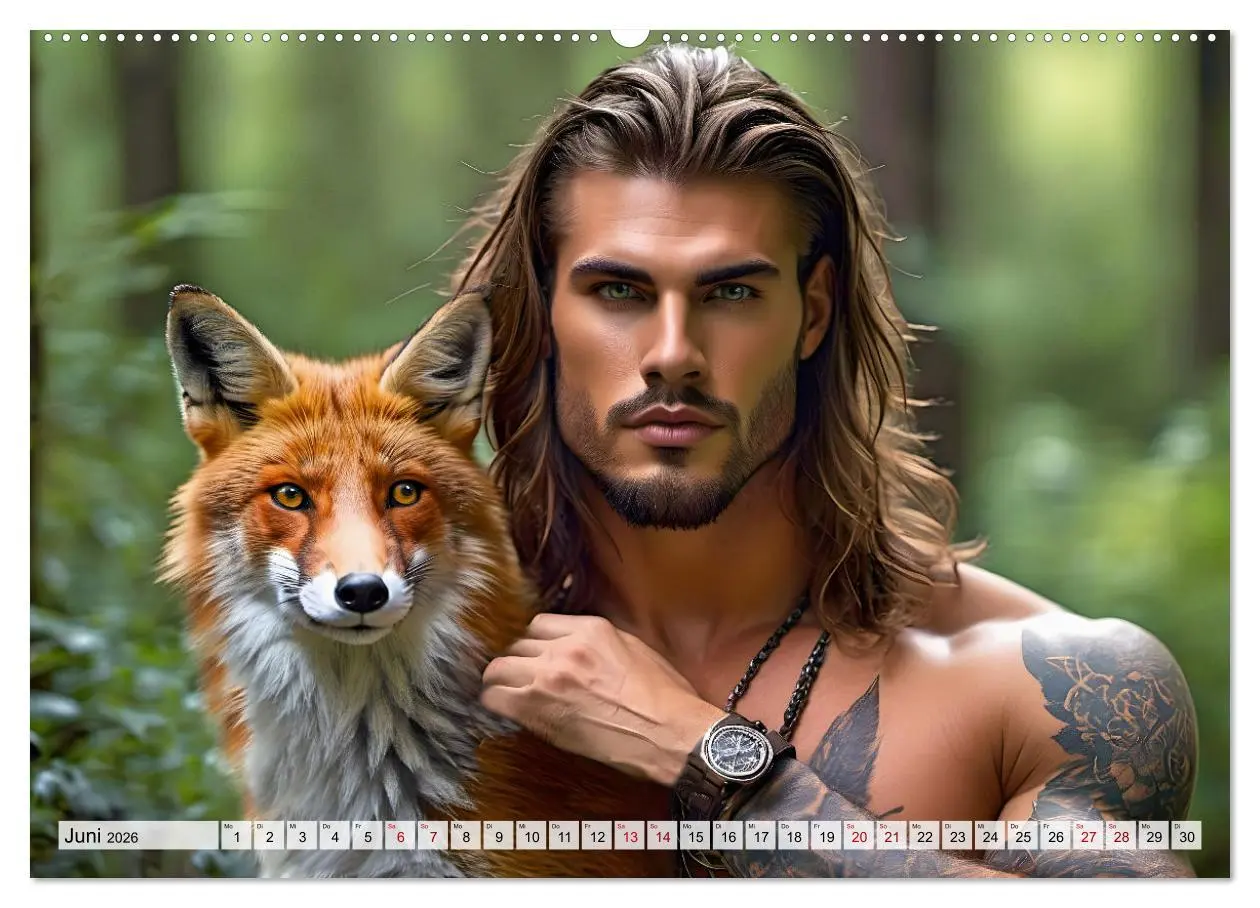 Bild: 9783457364017 | Naturburschen im Wald - Muskeln, Tattoos und Waldbewohner...