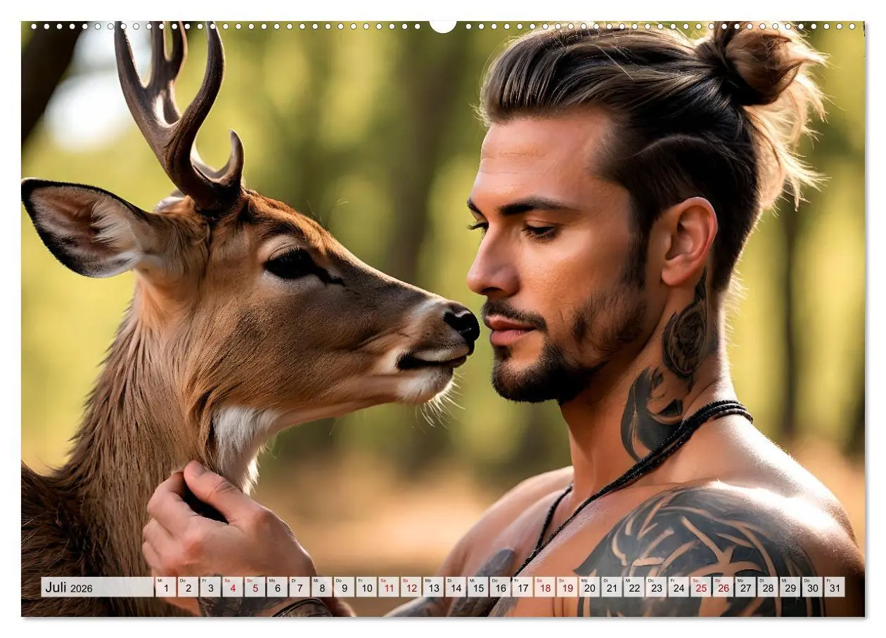 Bild: 9783457364017 | Naturburschen im Wald - Muskeln, Tattoos und Waldbewohner...
