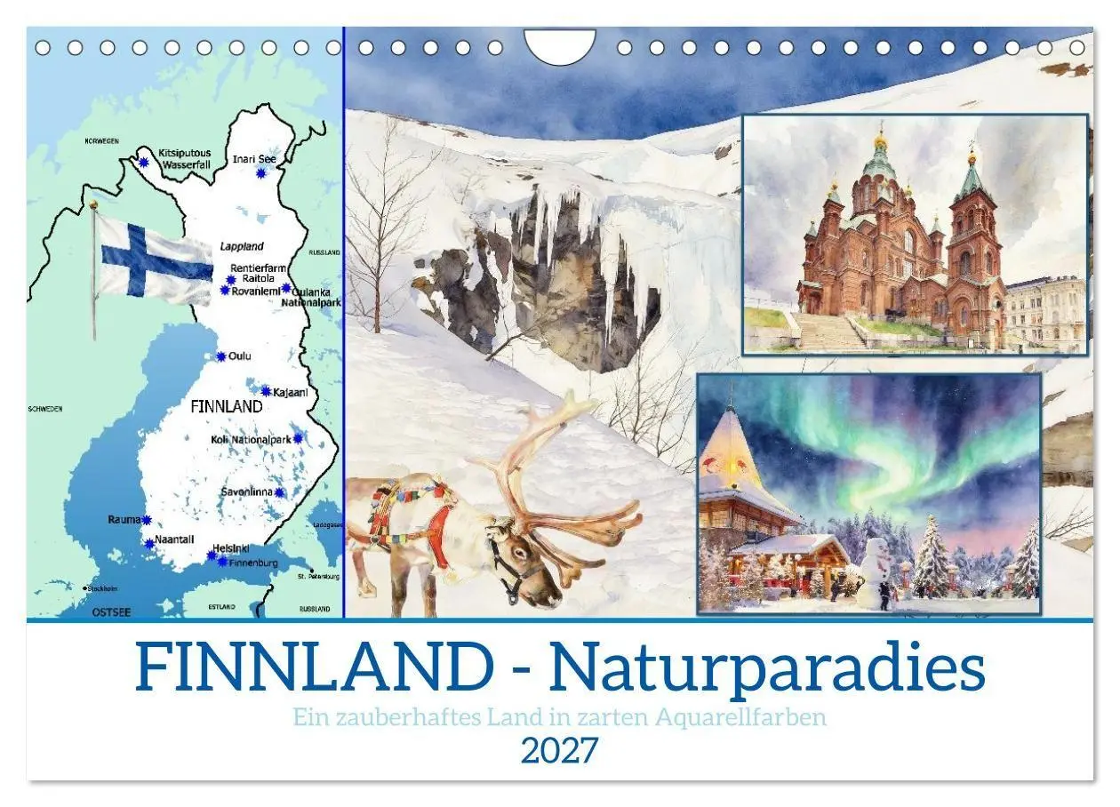 Cover: 9783516764017 | Finnland - Naturparadies (Wandkalender 2027 DIN A4 quer), CALVENDO...