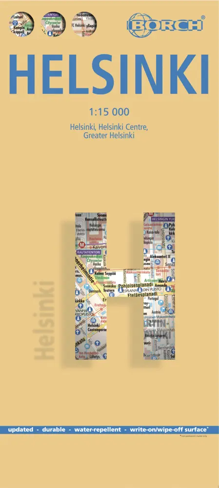 Cover: 9783866094017 | Borch Map Stadtplan Helsinki / Helsingfors | (Land-)Karte | 2 S.