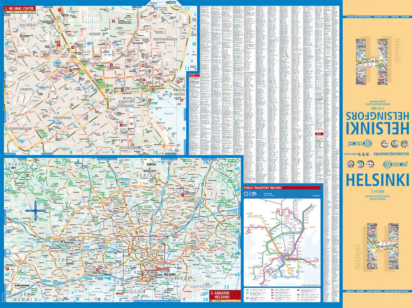 Bild: 9783866094017 | Borch Map Stadtplan Helsinki / Helsingfors | (Land-)Karte | 2 S.