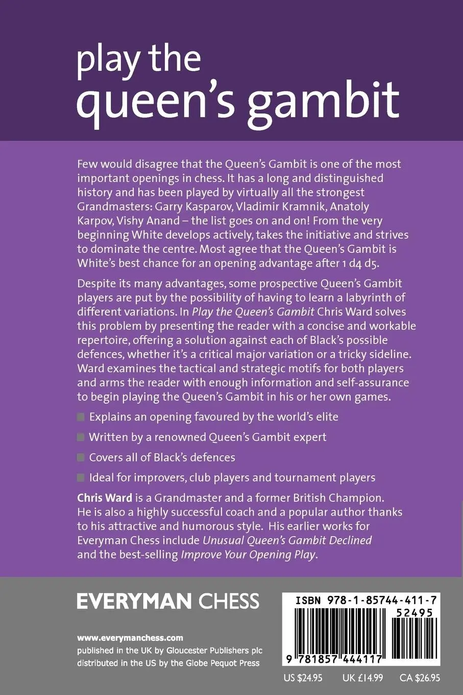 Rückseite: 9781857444117 | Play the Queens Gambit | Chris Ward | Taschenbuch | Englisch | 2000