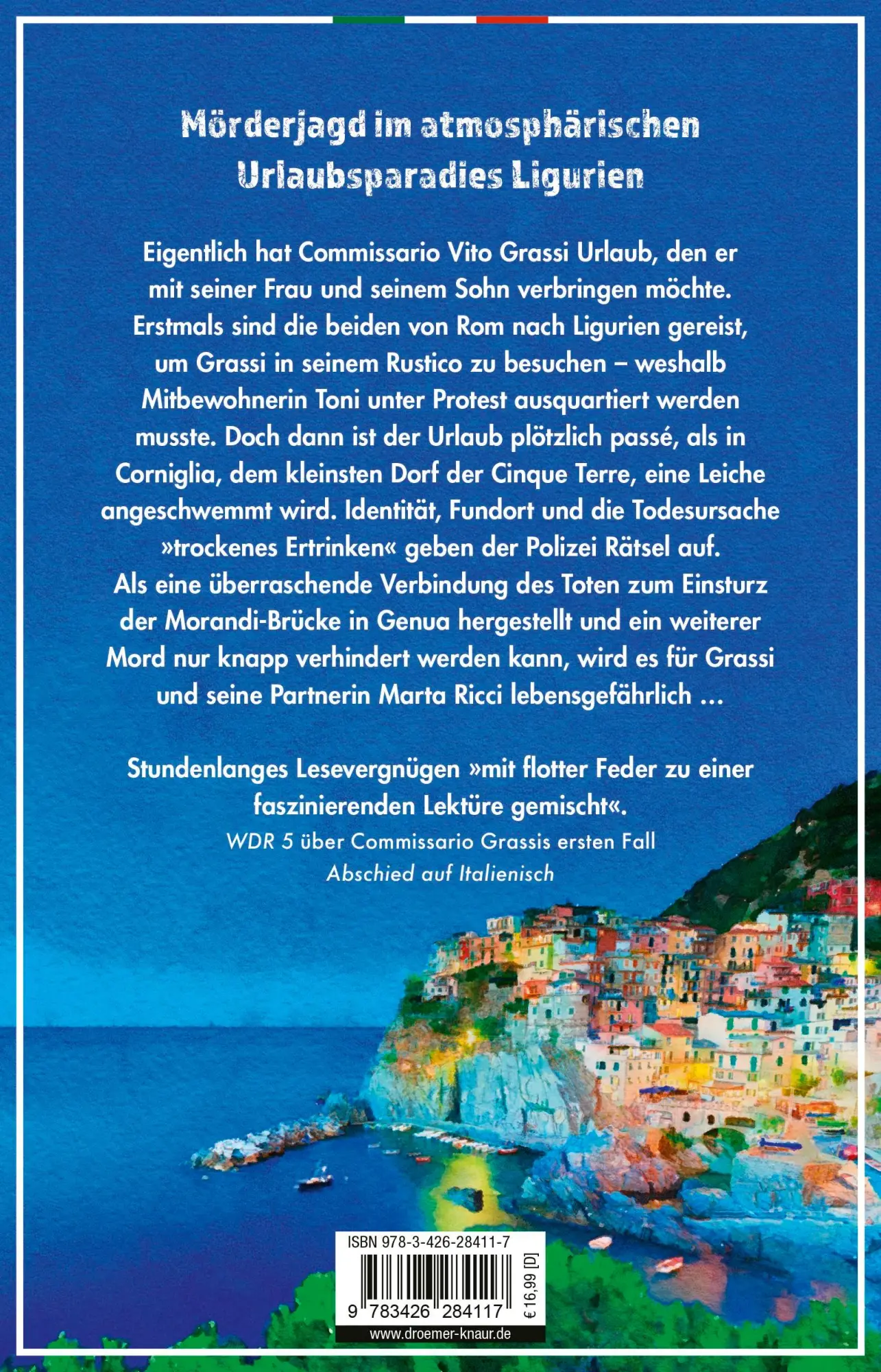 Rückseite: 9783426284117 | Azzurro mortale | Andrea Bonetto | Taschenbuch | 304 S. | Deutsch