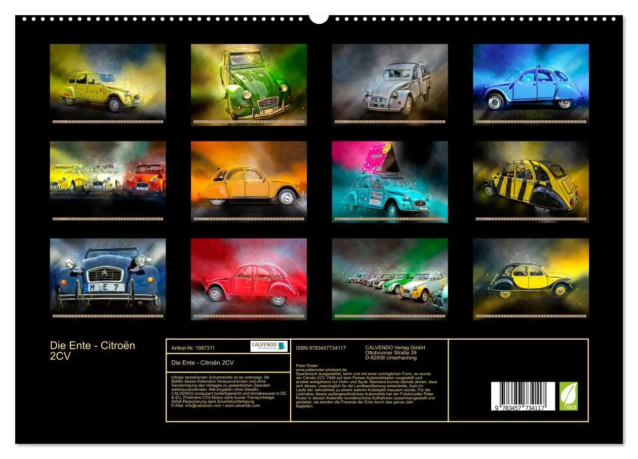 Bild: 9783457734117 | Die Ente - Citroën 2CV (hochwertiger Premium Wandkalender 2026 DIN...