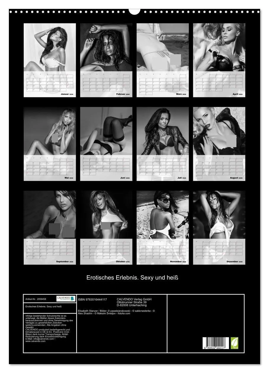 Bild: 9783516444117 | Erotisches Erlebnis. Sexy und heiß (Wandkalender 2026 DIN A2 hoch),...