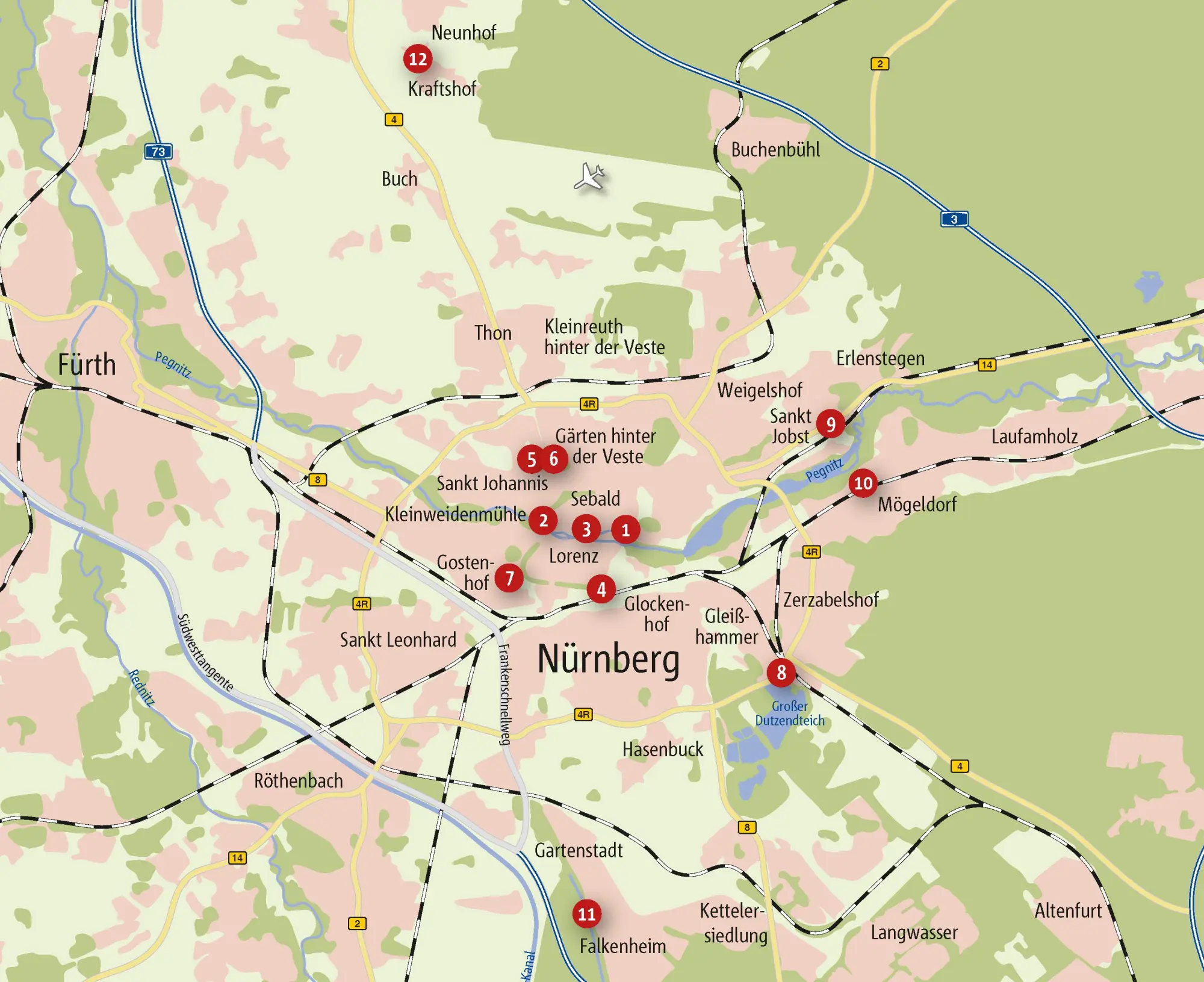 Bild: 9783770024117 | Zu Fuß durch Nürnberg | 12 Spaziergänge | Heike Burkhard | Taschenbuch