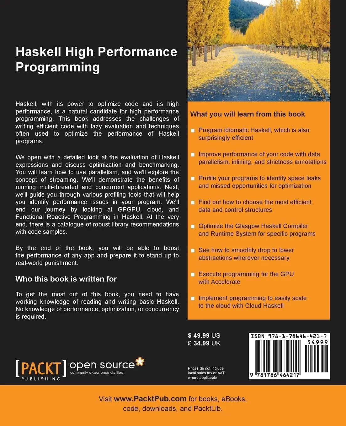 Rückseite: 9781786464217 | Haskell High Performance Programming | Samuli Thomasson | Taschenbuch