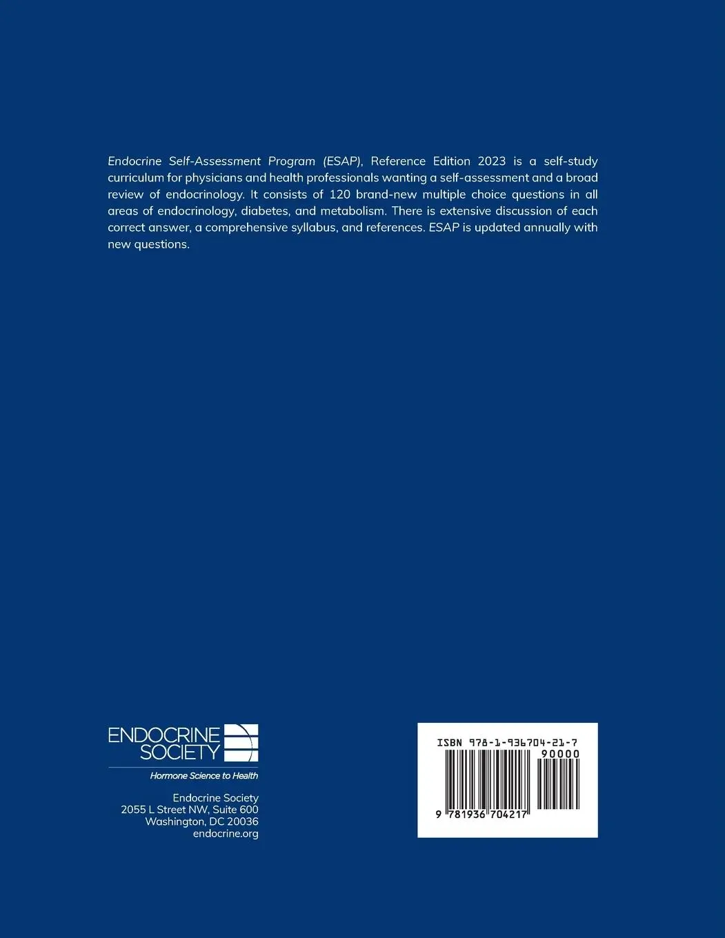 Rückseite: 9781936704217 | Endocrine Self-Assessment Program Questions, Answers, Discussions...