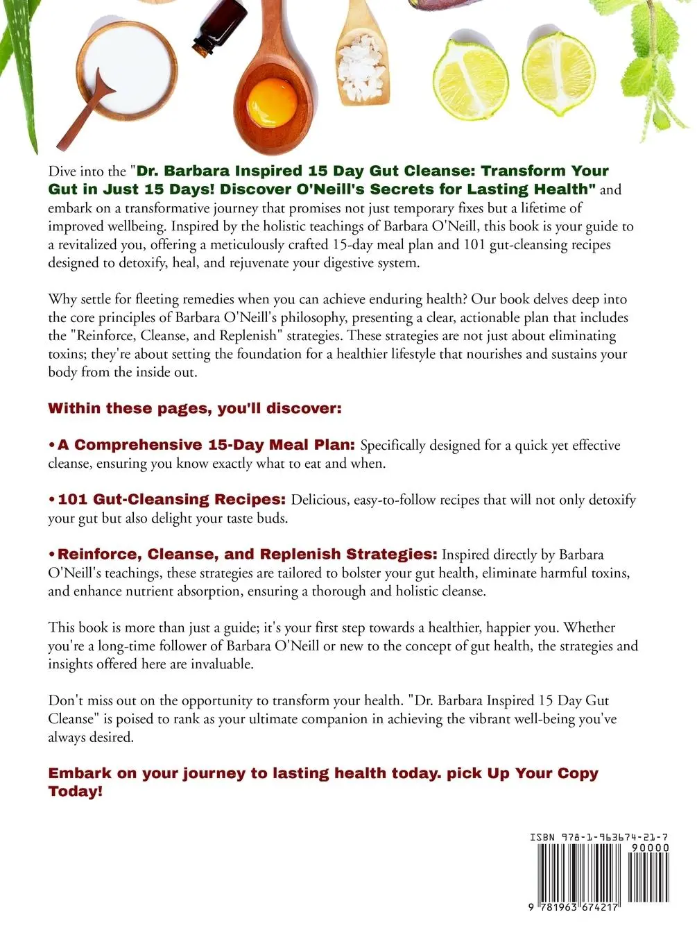 Rückseite: 9781963674217 | Dr Barbara Inspired 15 Day Gut Cleanse | Blessing Winfrey (u. a.)