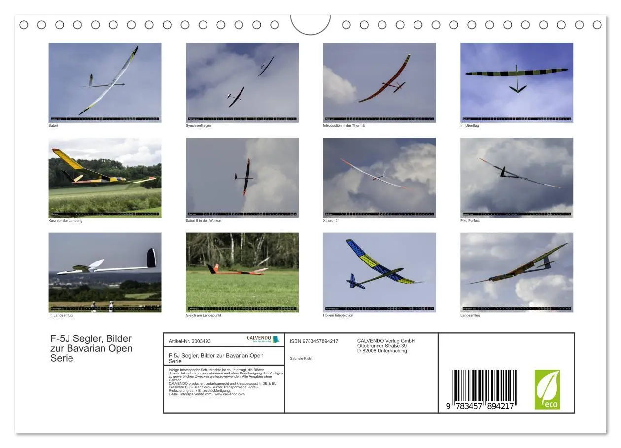 Bild: 9783457894217 | F-5J Segler, Bilder zur Bavarian Open Serie (Wandkalender 2026 DIN...