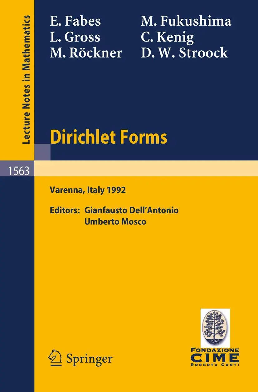 Cover: 9783540574217 | Dirichlet Forms | E. Fabes (u. a.) | Taschenbuch | Englisch | 1993