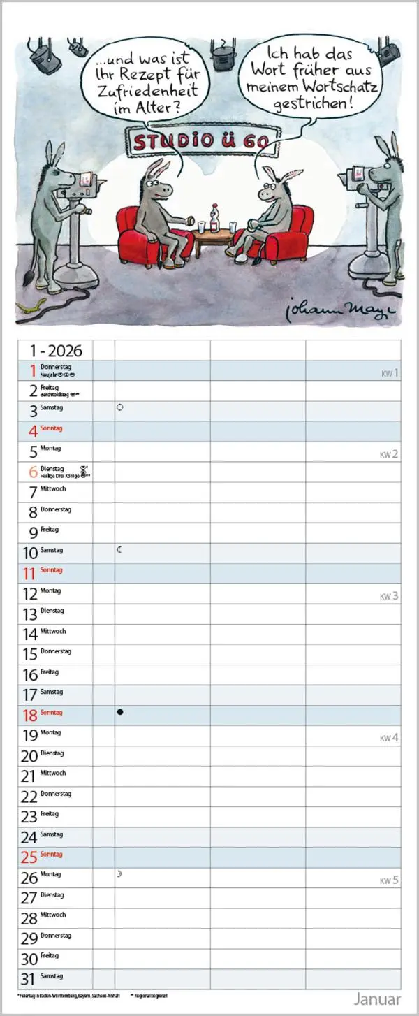 Bild: 9783731884217 | Planer für den (Un-)Ruhestand 2026 | Verlag Korsch | Kalender | 14 S.