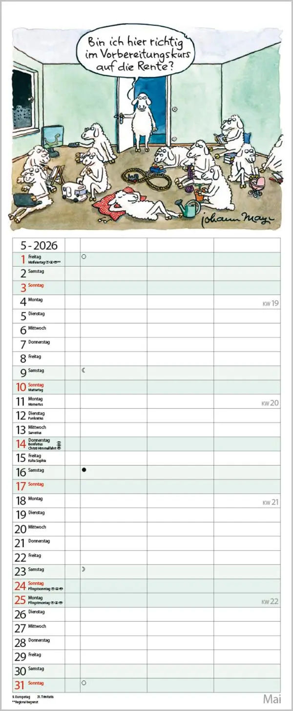 Bild: 9783731884217 | Planer für den (Un-)Ruhestand 2026 | Verlag Korsch | Kalender | 14 S.