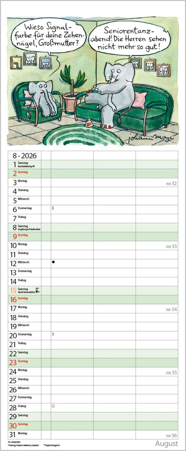 Bild: 9783731884217 | Planer für den (Un-)Ruhestand 2026 | Verlag Korsch | Kalender | 14 S.