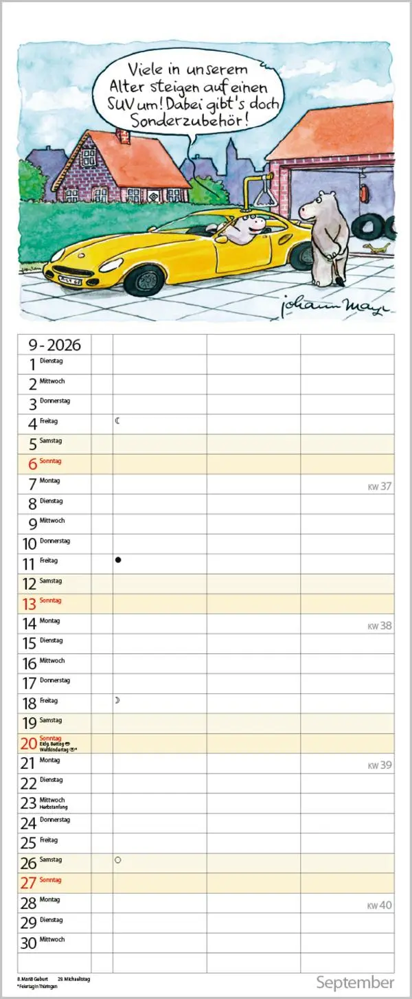 Bild: 9783731884217 | Planer für den (Un-)Ruhestand 2026 | Verlag Korsch | Kalender | 14 S.