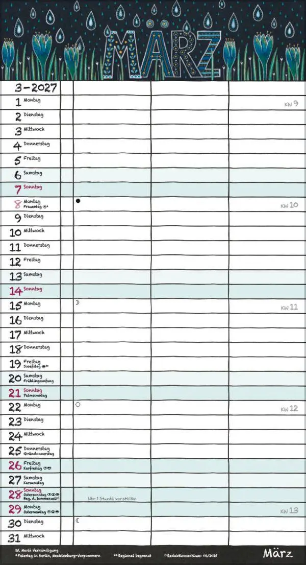 Bild: 9783819304217 | Tafeltimer für 2 mit Zetteltasche 2027 | Korsch Verlag | Kalender