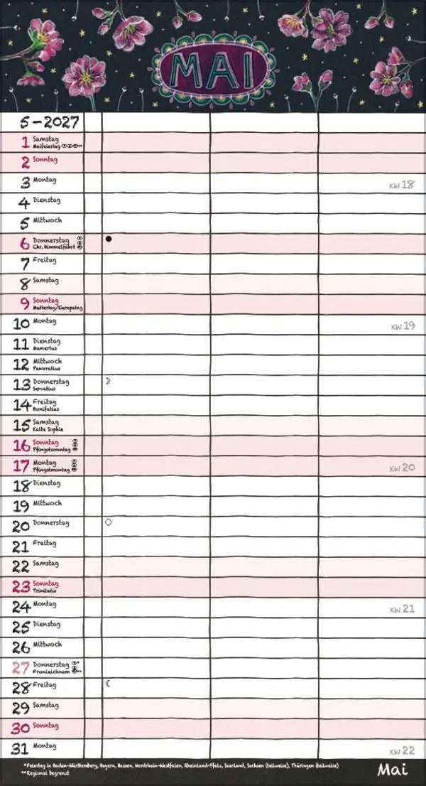 Bild: 9783819304217 | Tafeltimer für 2 mit Zetteltasche 2027 | Korsch Verlag | Kalender