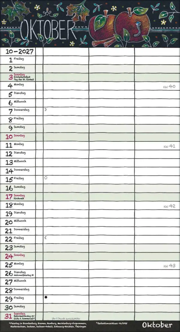 Bild: 9783819304217 | Tafeltimer für 2 mit Zetteltasche 2027 | Korsch Verlag | Kalender