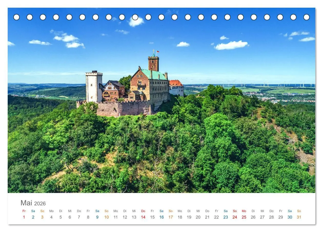 Bild: 9783457404317 | Rennsteig - Weitwanderweg (Tischkalender 2026 DIN A5 quer),...