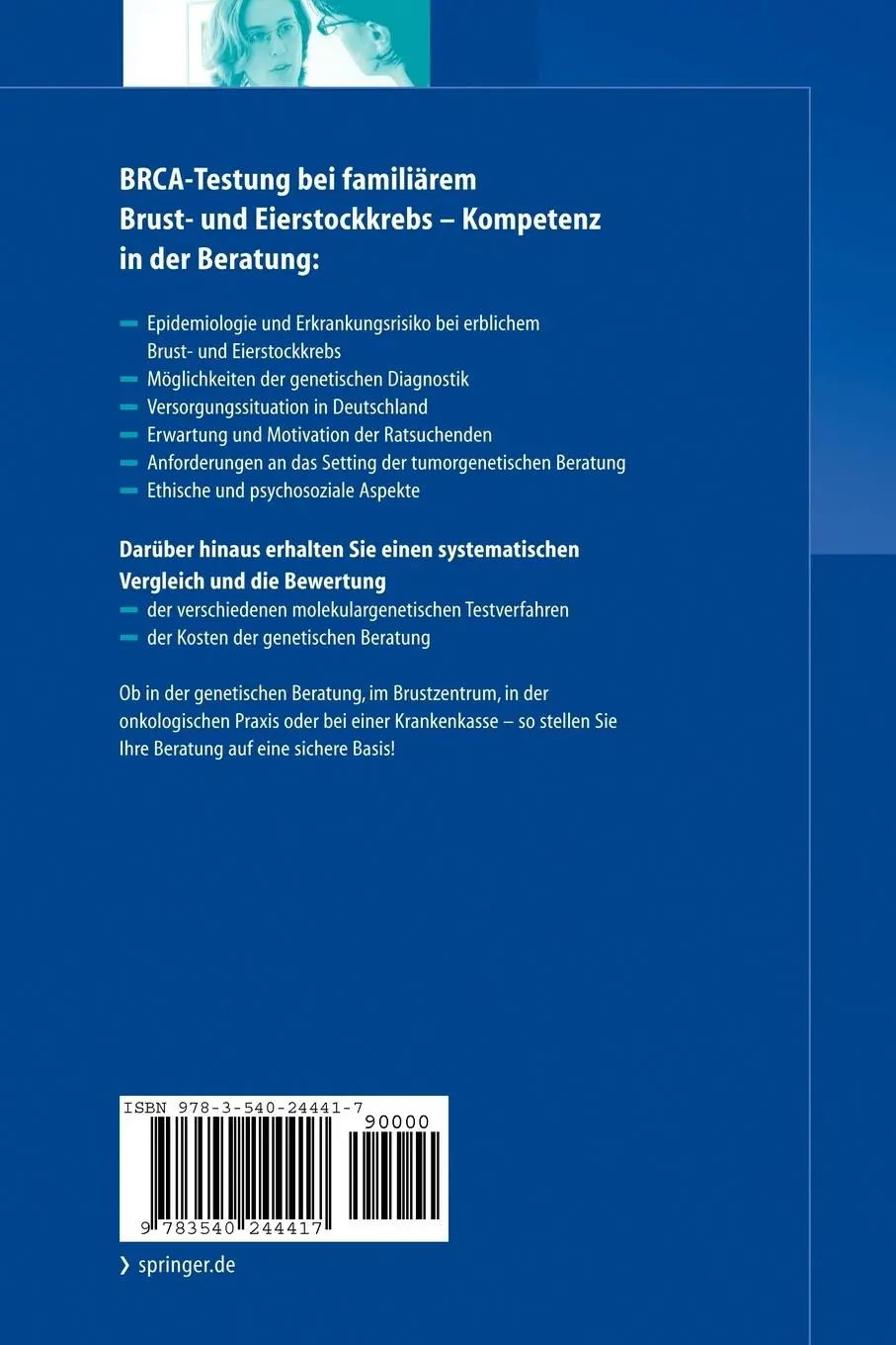 Rückseite: 9783540244417 | BRCA - Erblicher Brust- und Eierstockkrebs | Ansgar Gerhardus (u. a.)