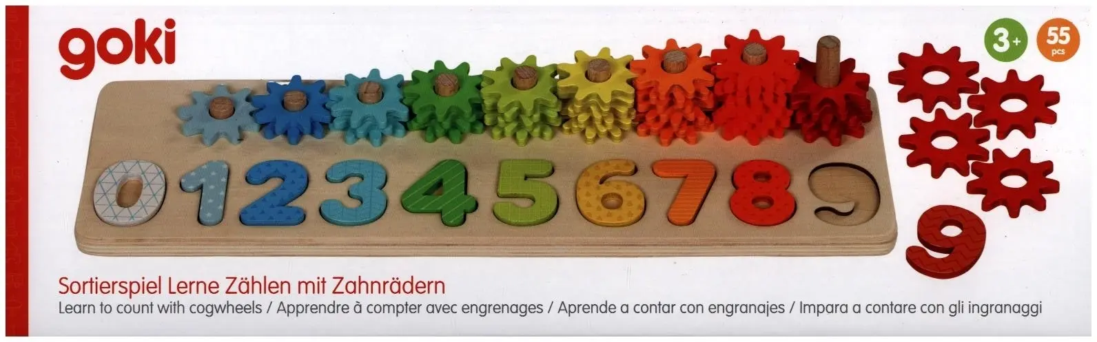 Cover: 4013594584517 | Sortierspiel Lerne Zählen mit Zahnrädern | Spiel | Faltschachtel