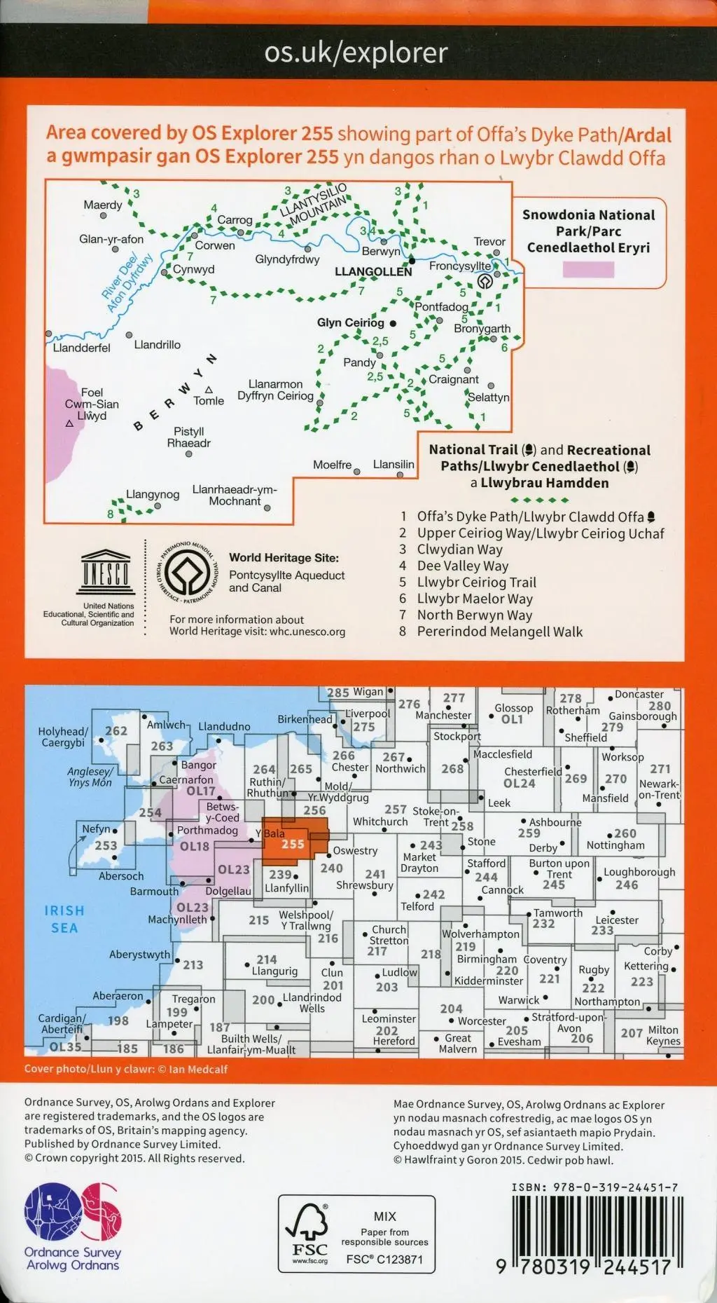 Bild: 9780319244517 | Llangollen and Berwyn | Ordnance Survey | (Land-)Karte | Englisch