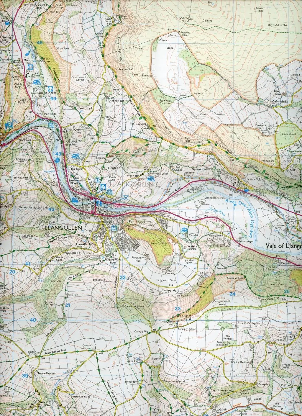 Bild: 9780319244517 | Llangollen and Berwyn | Ordnance Survey | (Land-)Karte | Englisch