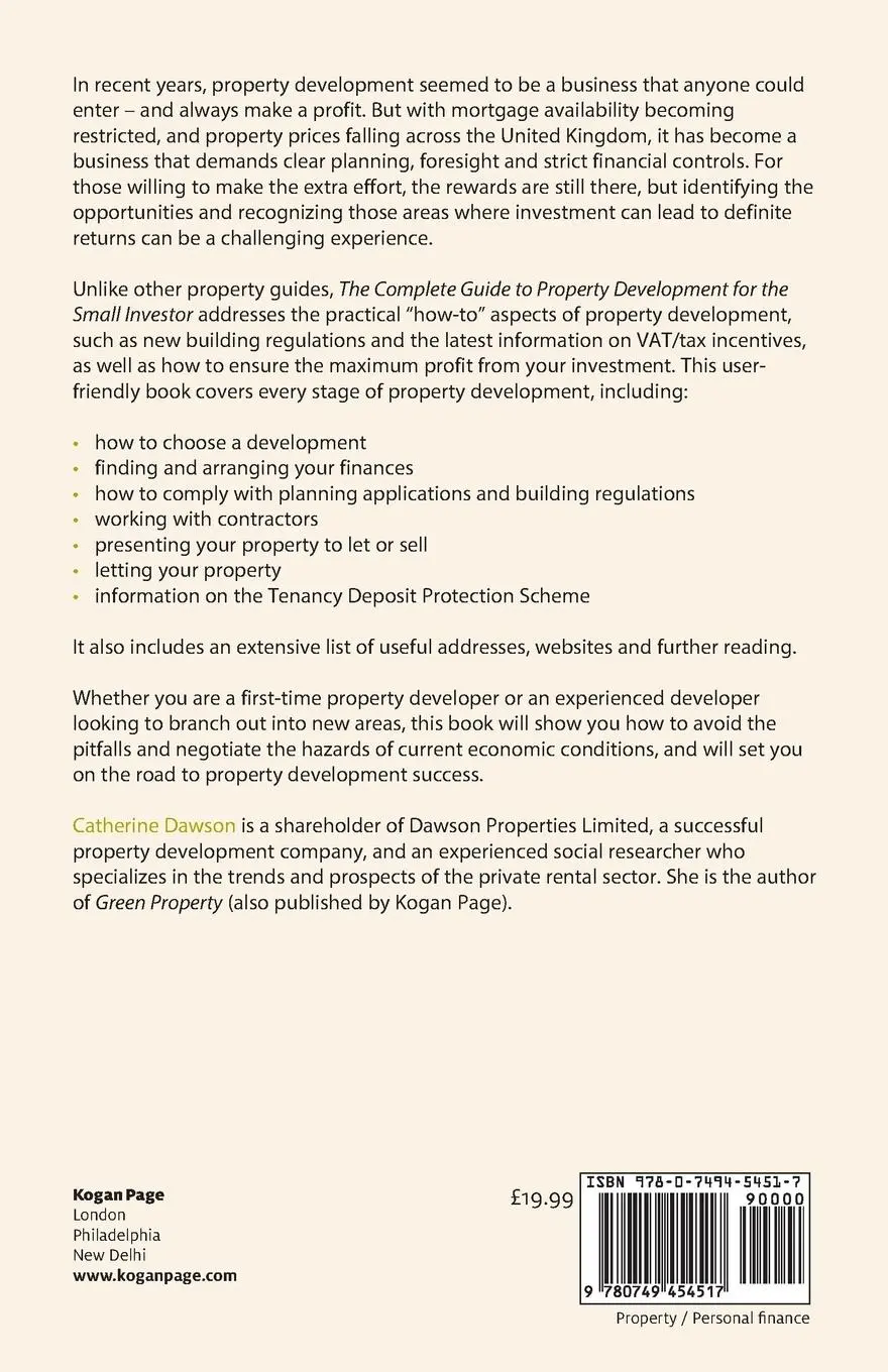 Rückseite: 9780749454517 | The Complete Guide to Property Development for the Small Investor....