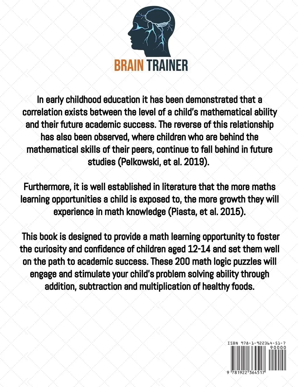 Rückseite: 9781922364517 | 200 Math Puzzles for Kids Aged 12-14 - Math Games for Kids 12 to 14
