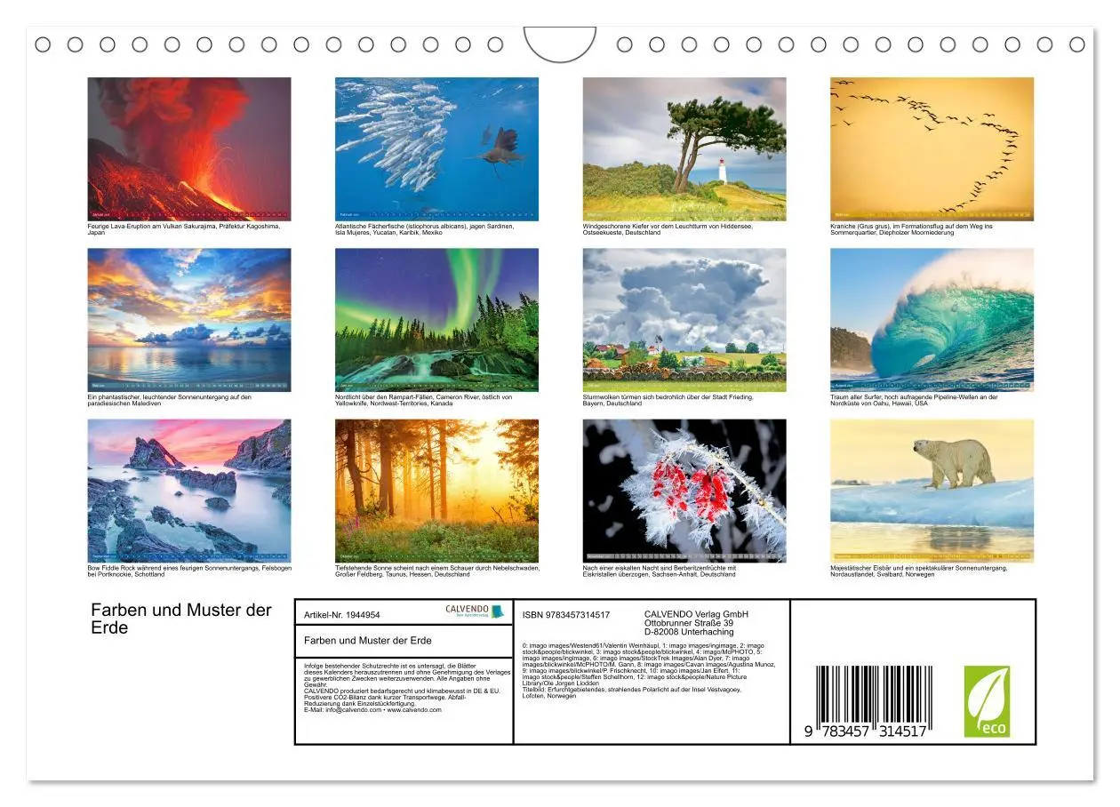 Bild: 9783457314517 | Farben und Muster der Erde (Wandkalender 2026 DIN A4 quer),...