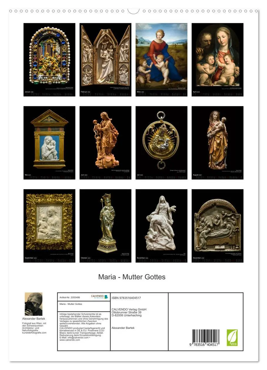 Bild: 9783516404517 | Maria - Mutter Gottes (hochwertiger Premium Wandkalender 2026 DIN...