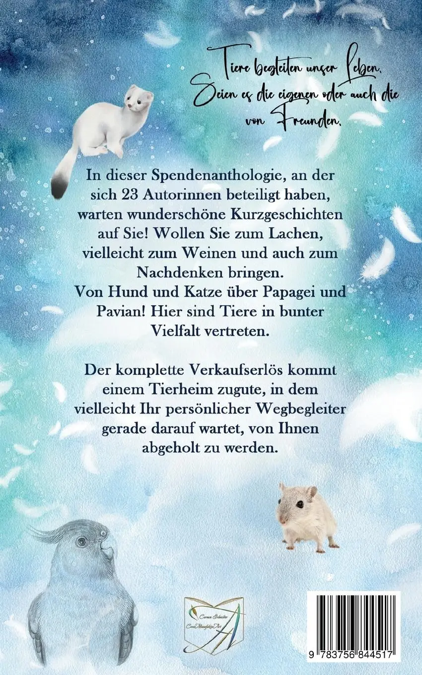 Rückseite: 9783756844517 | Zwischen Fell und Federn | Tierische Geschichten für Jung und Alt