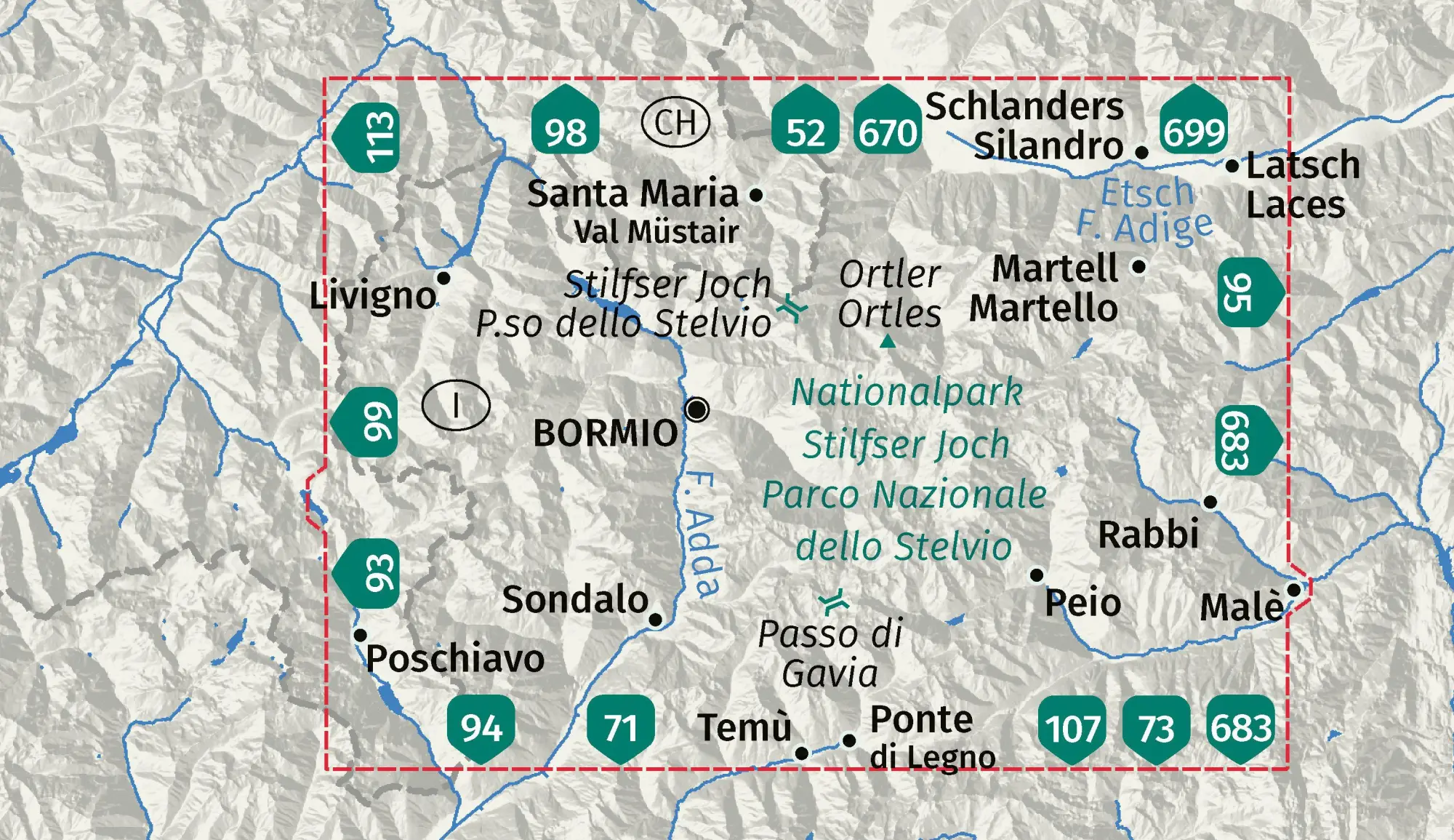 Bild: 9783991544517 | KOMPASS Wanderkarte 072 Nationalpark Stilfser Joch / Parco...