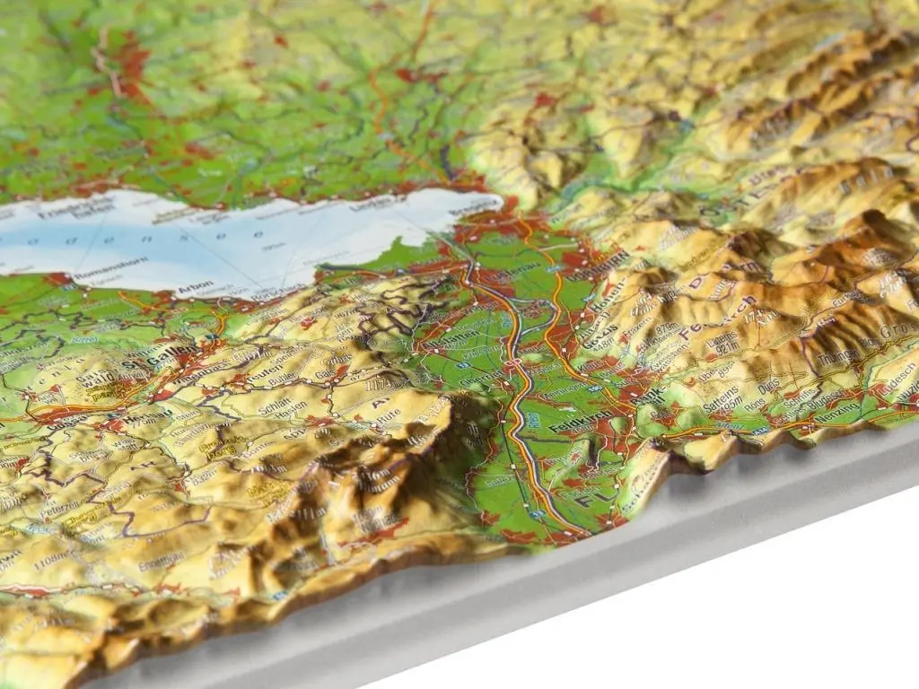 Bild: 4280000664617 | Relief Region Allgäu Bodensee 1 : 400.000 | André Markgraf (u. a.)