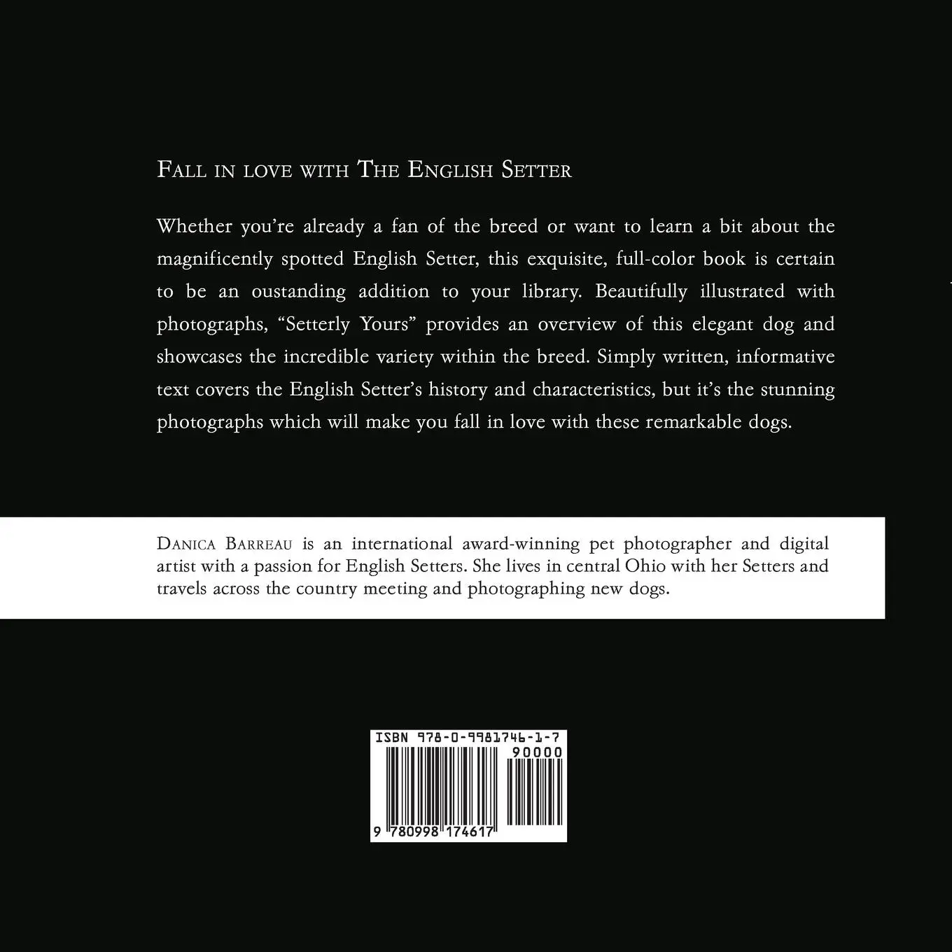 Rückseite: 9780998174617 | Setterly Yours | A Photographic Introduction to The English Setter