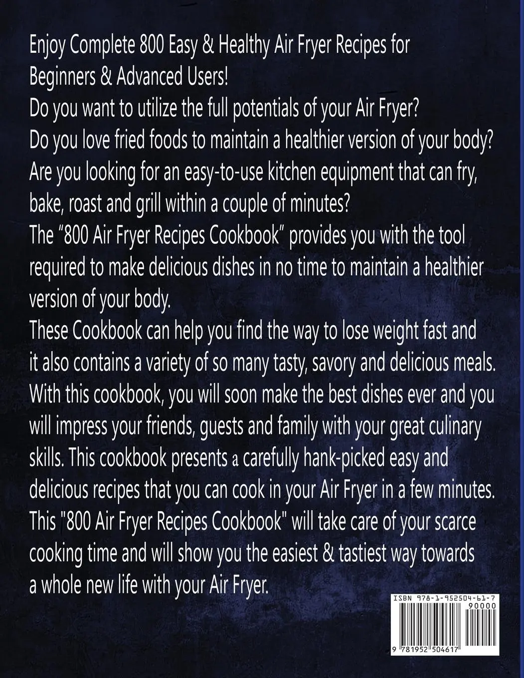 Rückseite: 9781952504617 | 800 AIR FRYER RECIPES COOKBOOK | Clara Miles | Taschenbuch | Englisch
