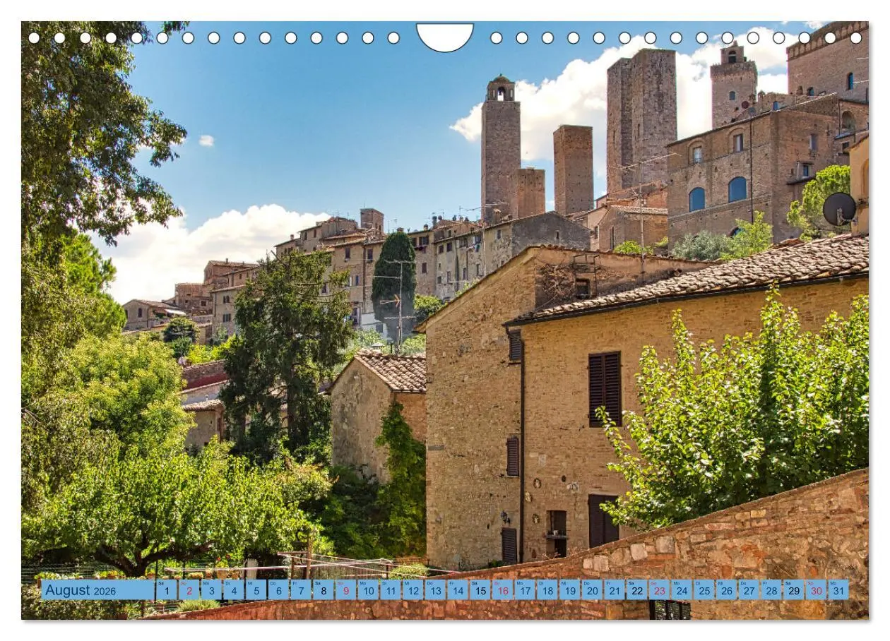 Bild: 9783457544617 | Impressionen aus San Gimignano (Wandkalender 2026 DIN A4 quer),...