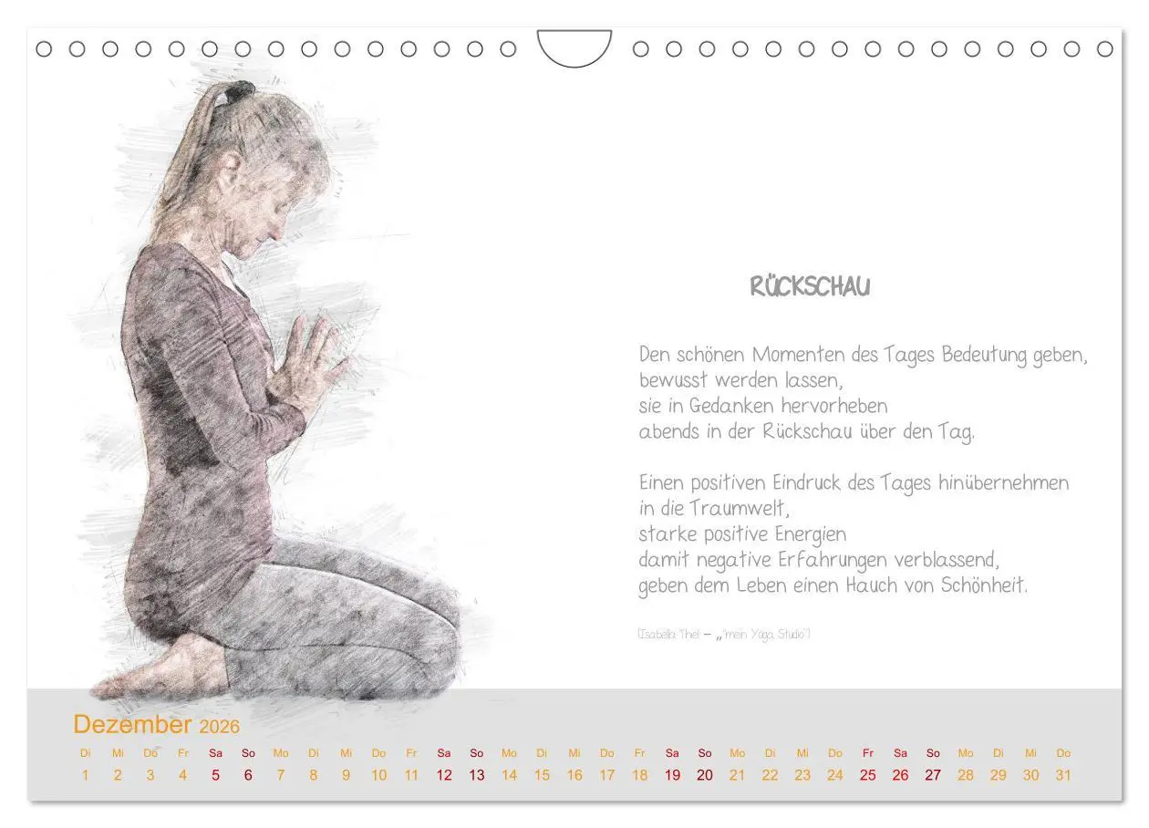 Bild: 9783457854617 | YOGA Inspirationen mit Texten zum Nachdenken (Wandkalender 2026 DIN...