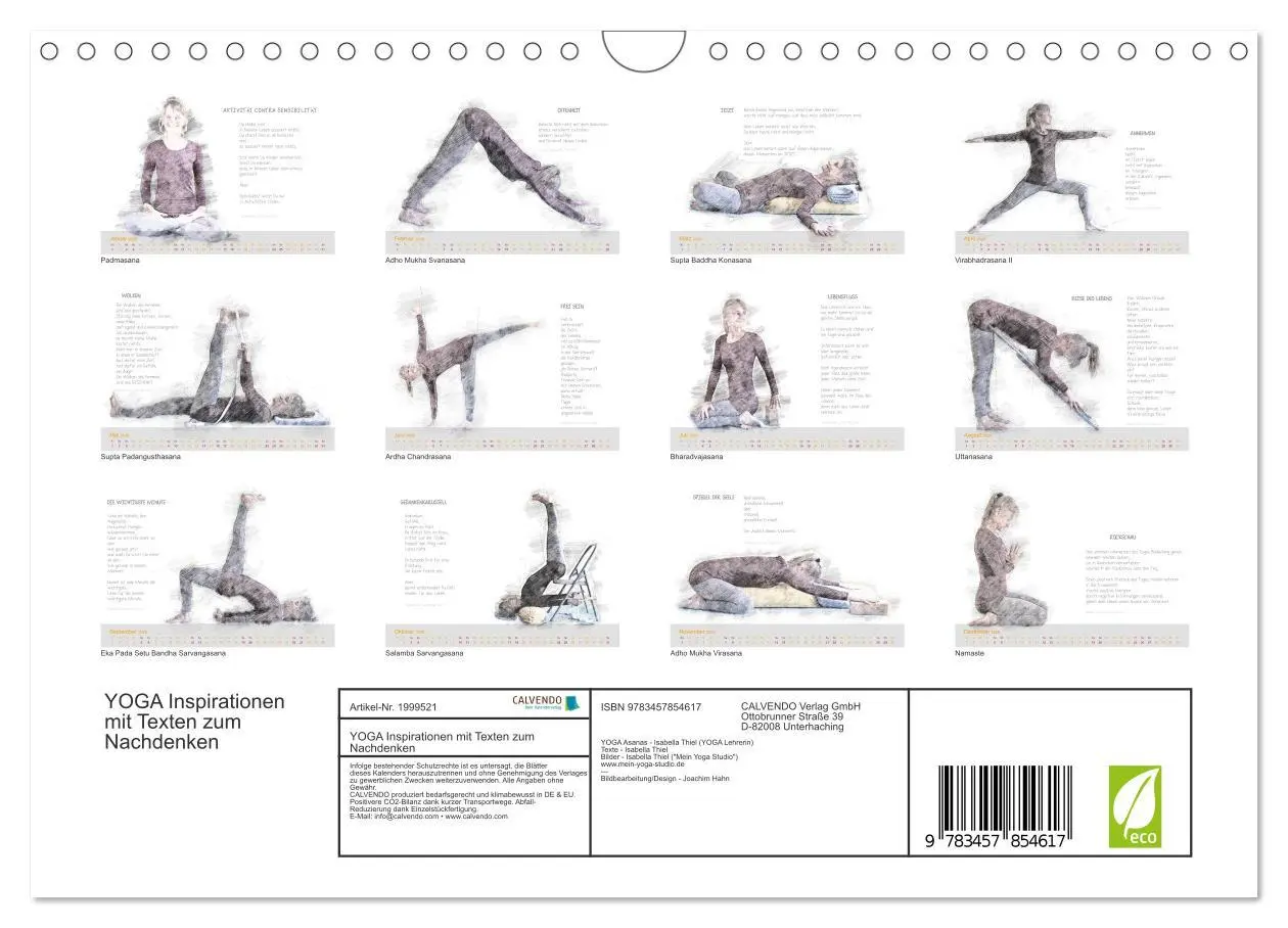Bild: 9783457854617 | YOGA Inspirationen mit Texten zum Nachdenken (Wandkalender 2026 DIN...