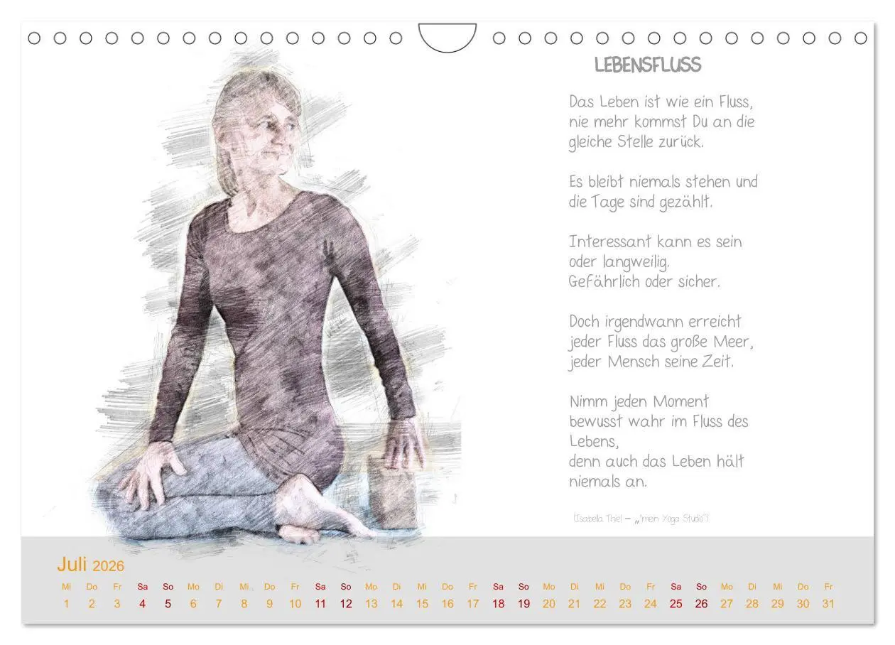 Bild: 9783457854617 | YOGA Inspirationen mit Texten zum Nachdenken (Wandkalender 2026 DIN...