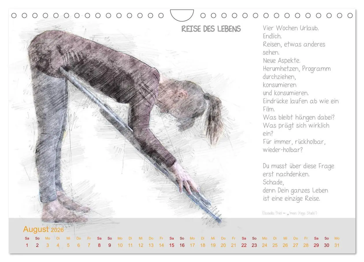 Bild: 9783457854617 | YOGA Inspirationen mit Texten zum Nachdenken (Wandkalender 2026 DIN...