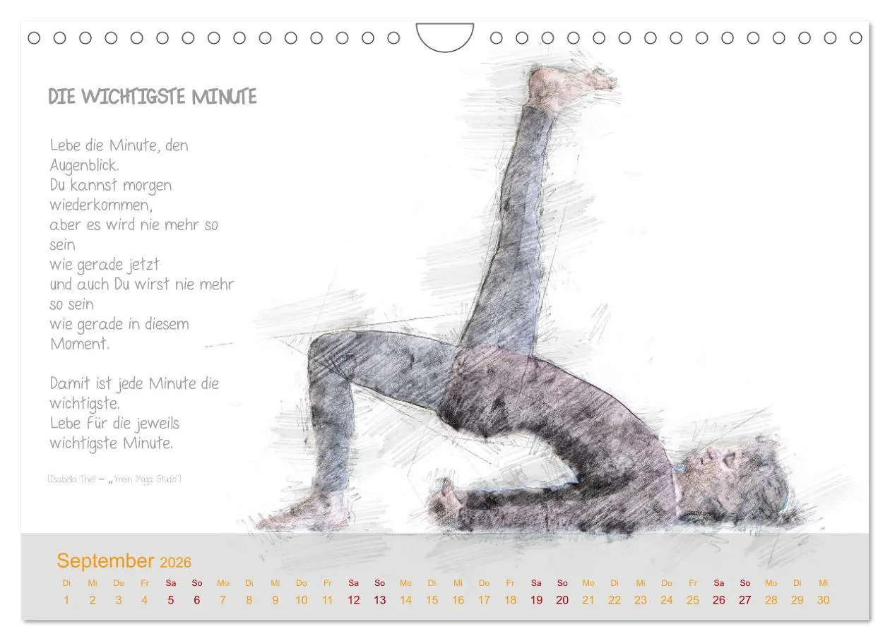 Bild: 9783457854617 | YOGA Inspirationen mit Texten zum Nachdenken (Wandkalender 2026 DIN...