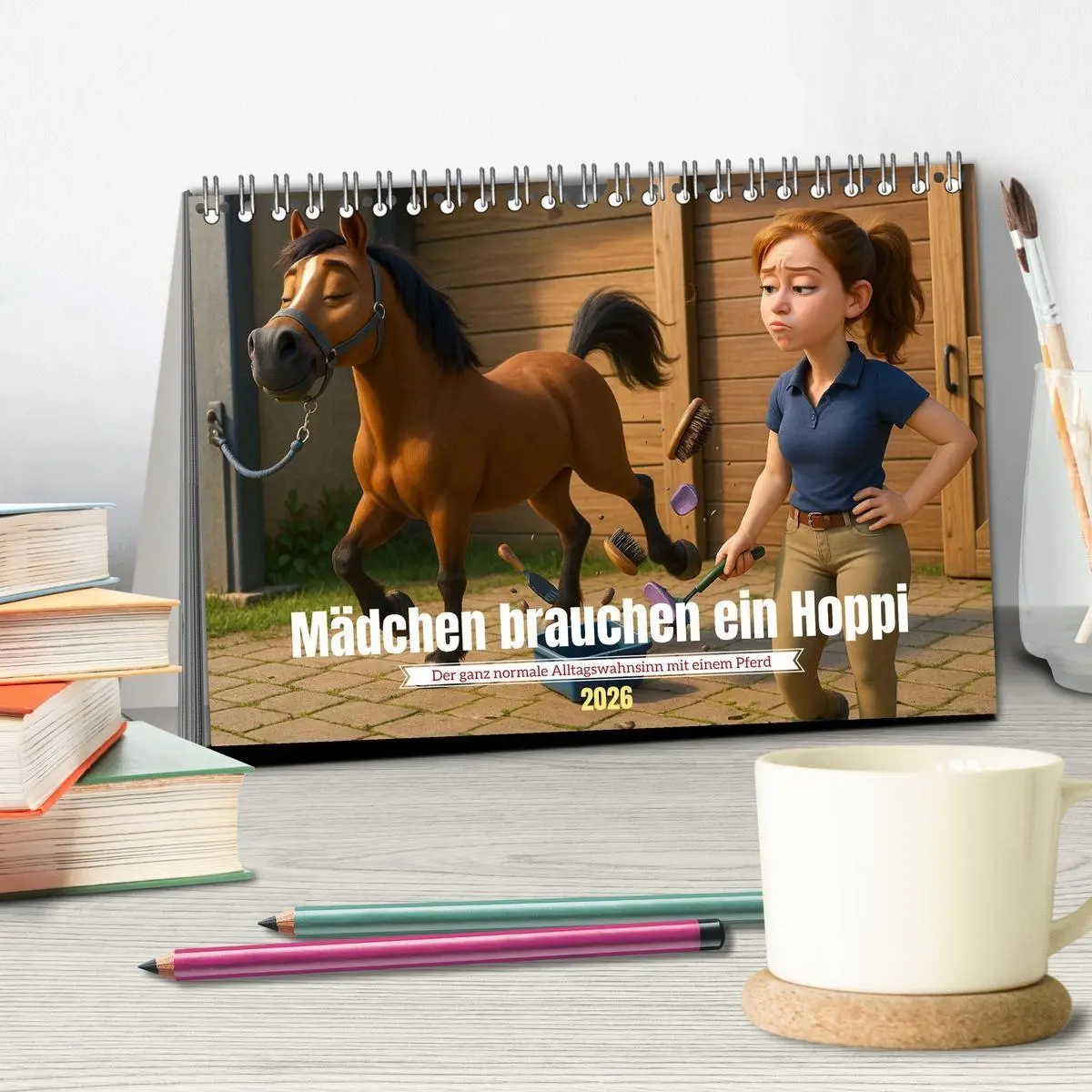 Bild: 9783516704617 | Mädchen brauchen ein Hoppi (Tischkalender 2026 DIN A5 quer),...