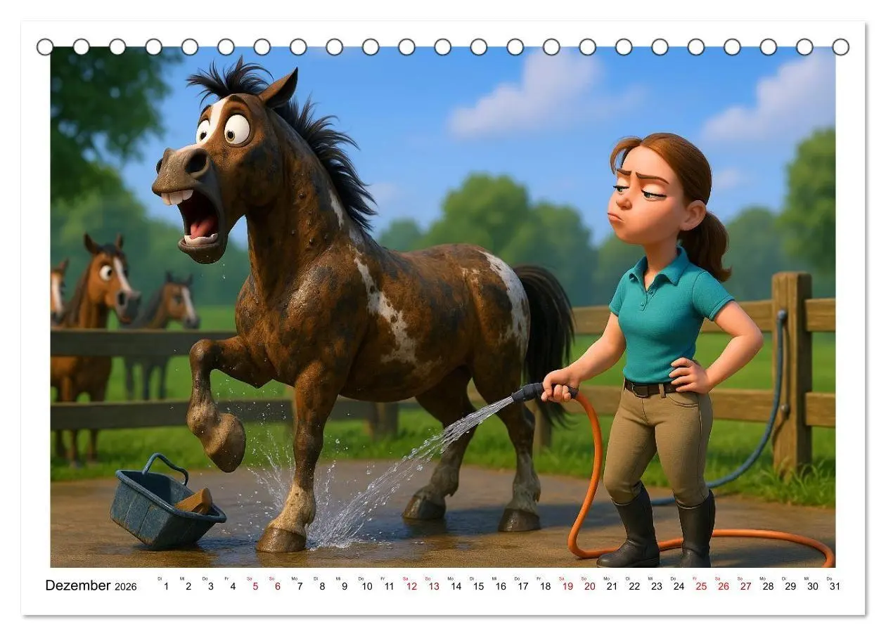 Bild: 9783516704617 | Mädchen brauchen ein Hoppi (Tischkalender 2026 DIN A5 quer),...