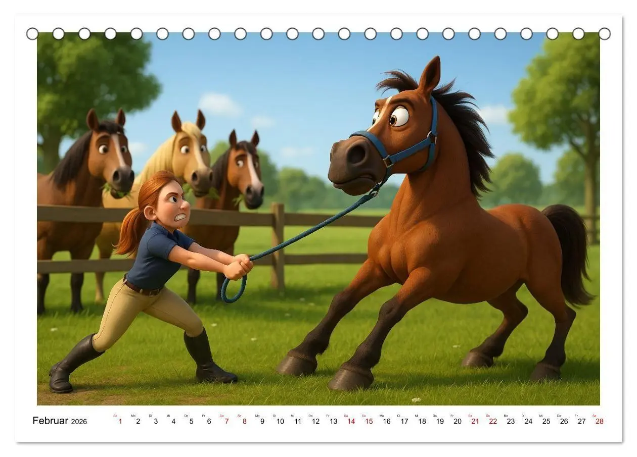 Bild: 9783516704617 | Mädchen brauchen ein Hoppi (Tischkalender 2026 DIN A5 quer),...