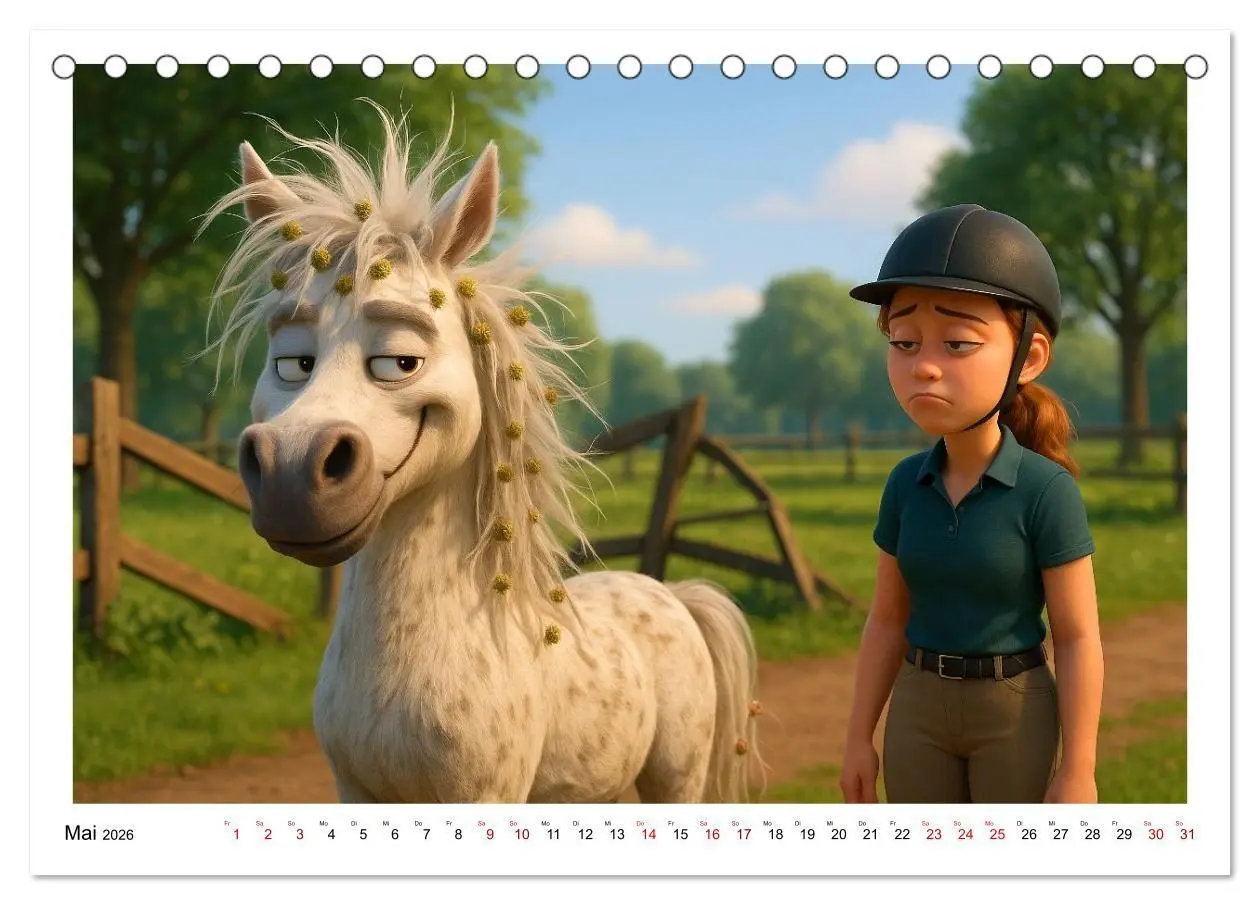 Bild: 9783516704617 | Mädchen brauchen ein Hoppi (Tischkalender 2026 DIN A5 quer),...
