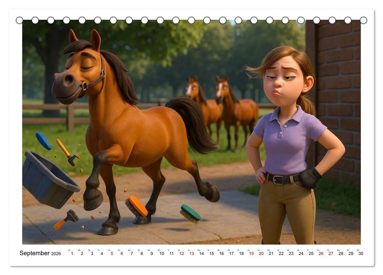Bild: 9783516704617 | Mädchen brauchen ein Hoppi (Tischkalender 2026 DIN A5 quer),...