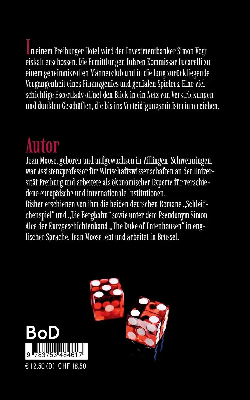 Rückseite: 9783753484617 | Doppeltes Spiel | Kriminalroman | Jean Moose | Taschenbuch | Paperback