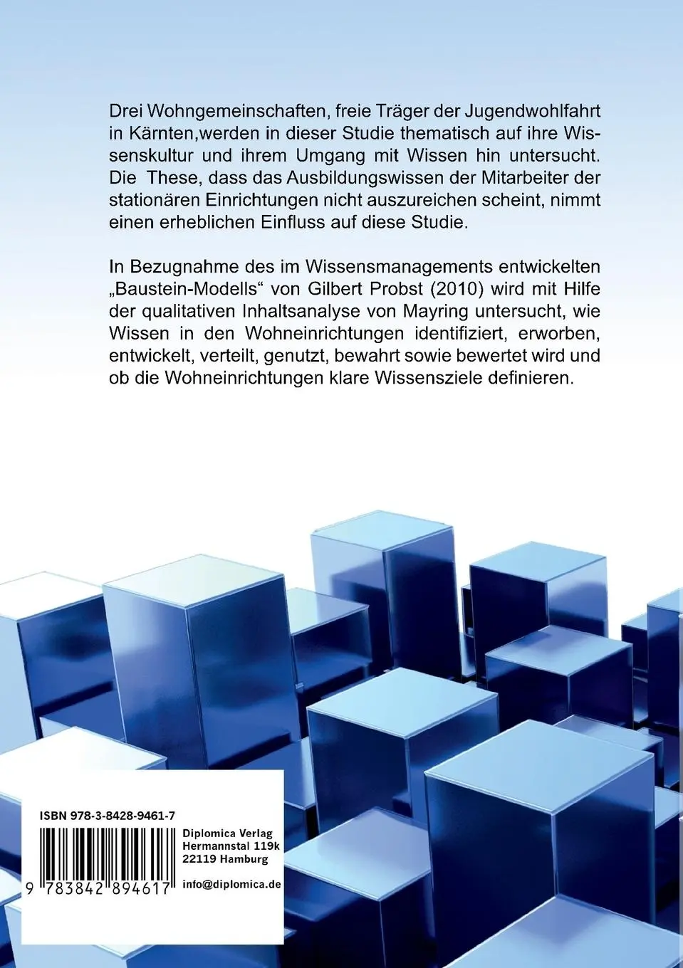 Rückseite: 9783842894617 | Wissen und nichts darüber wissen: Wissensmanagement in stationären...
