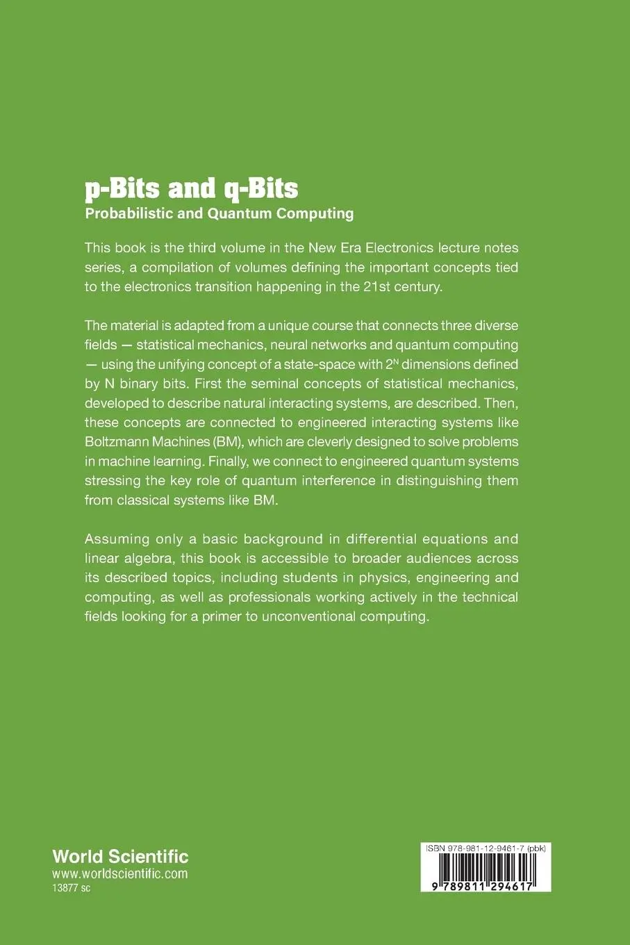 Rückseite: 9789811294617 | P-BITS AND Q-BITS | PROBABILISTIC AND QUANTUM COMPUTING | Datta | Buch